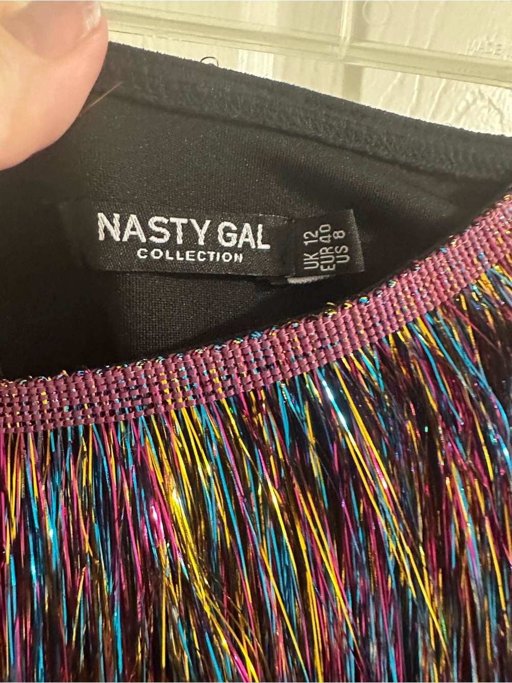 Nasty Gal Multicolor Metallic Fringe Mini Skirt - Picture 4 of 5